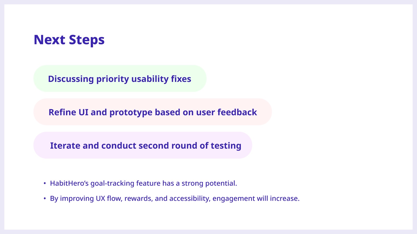 Next steps