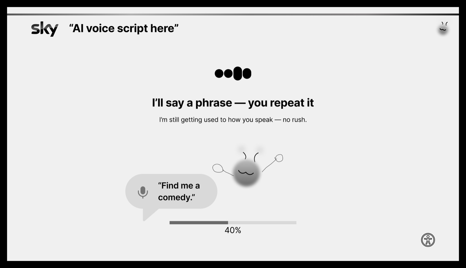 Repeat a phrase, forty per cent through