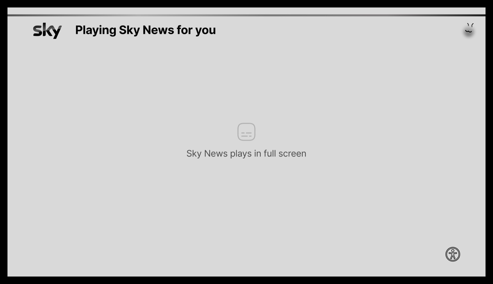 Playing Sky News, asked for by voice